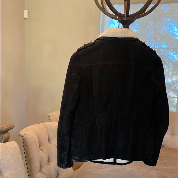 Gucci Black Suede Shearling-Lined Jacket - Picture 8 of 8